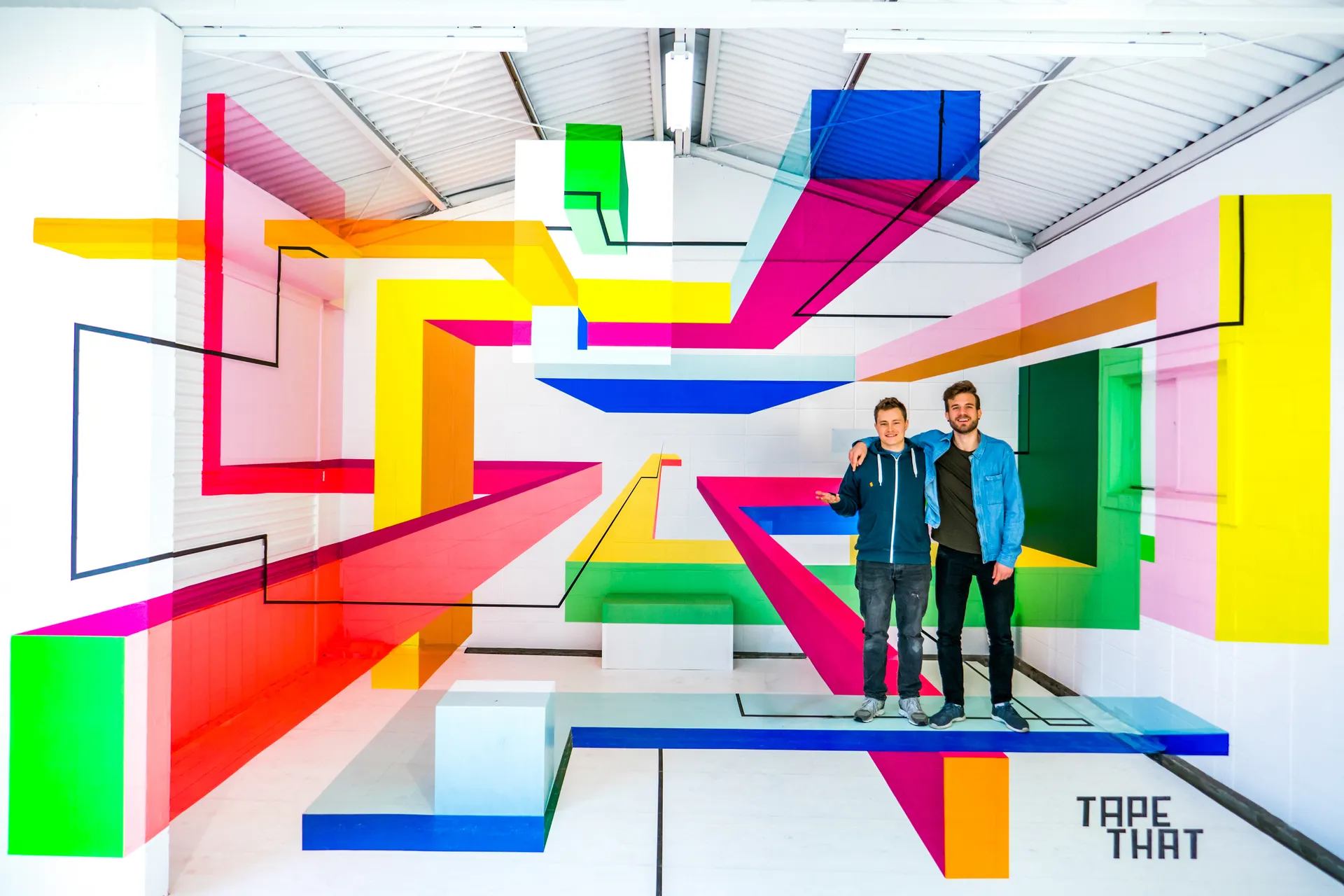MT Factory Tour — colorful tape art installation, Japan 2018