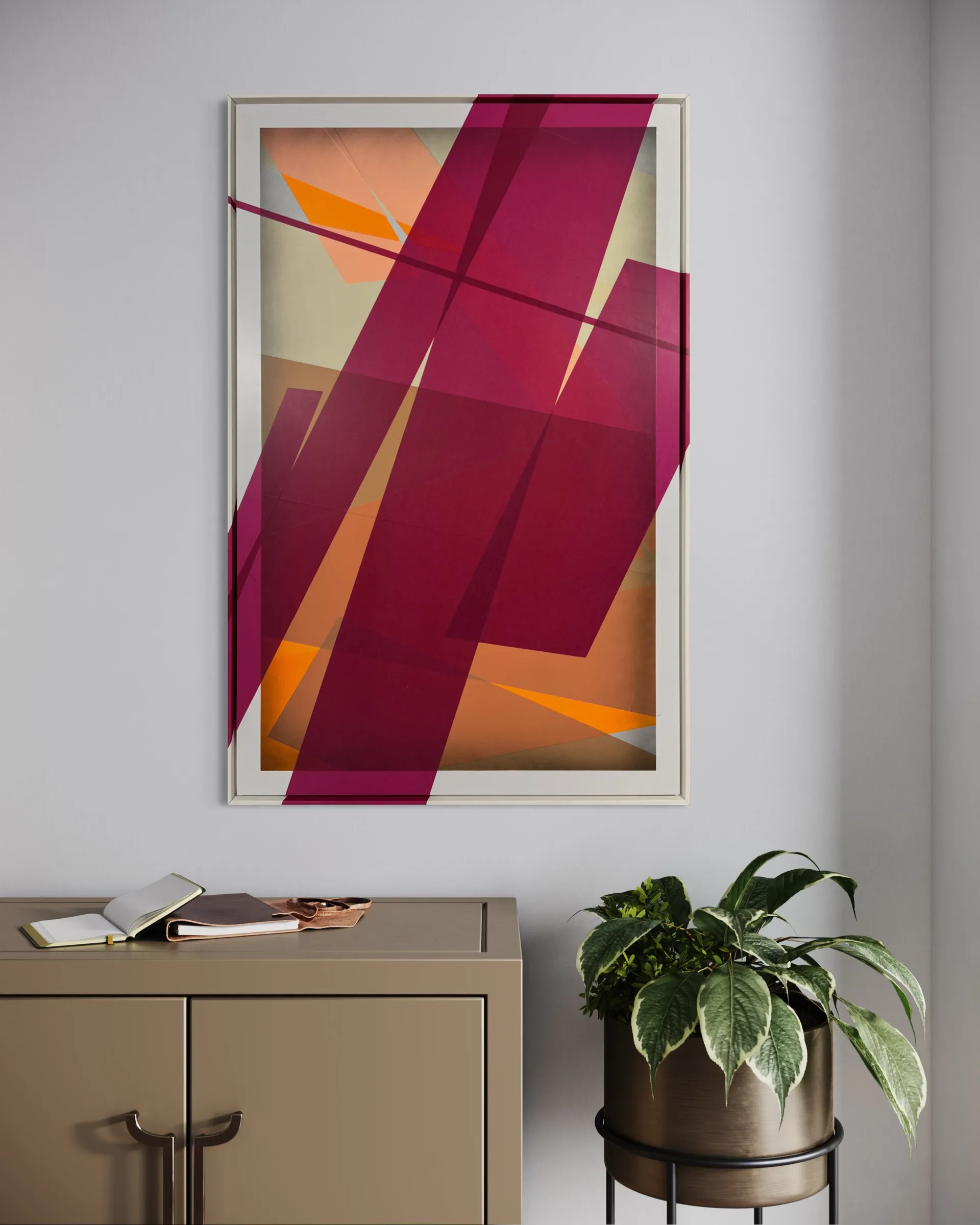 Heat — washi tape and spraypaint, 100×65cm